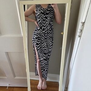 Thakoon Black and White Zigzag Maxi Dress